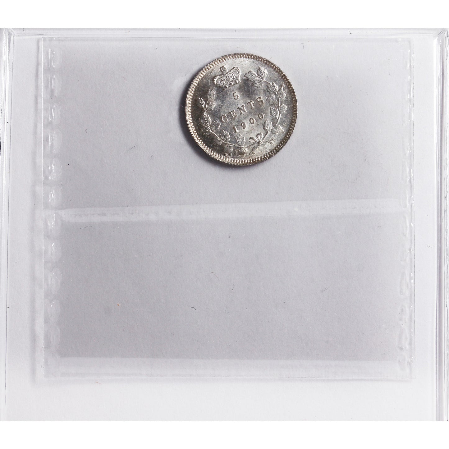 1900 Oval 0 Canada 5-cents ICCS Certified MS63 (XAM 216)