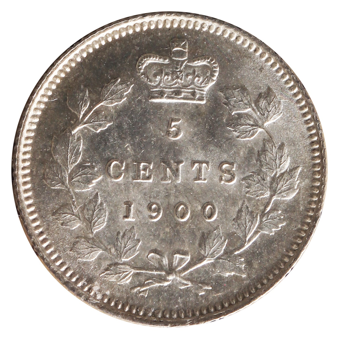 1900 Oval 0 Canada 5-cents ICCS Certified MS63 (XAM 216)