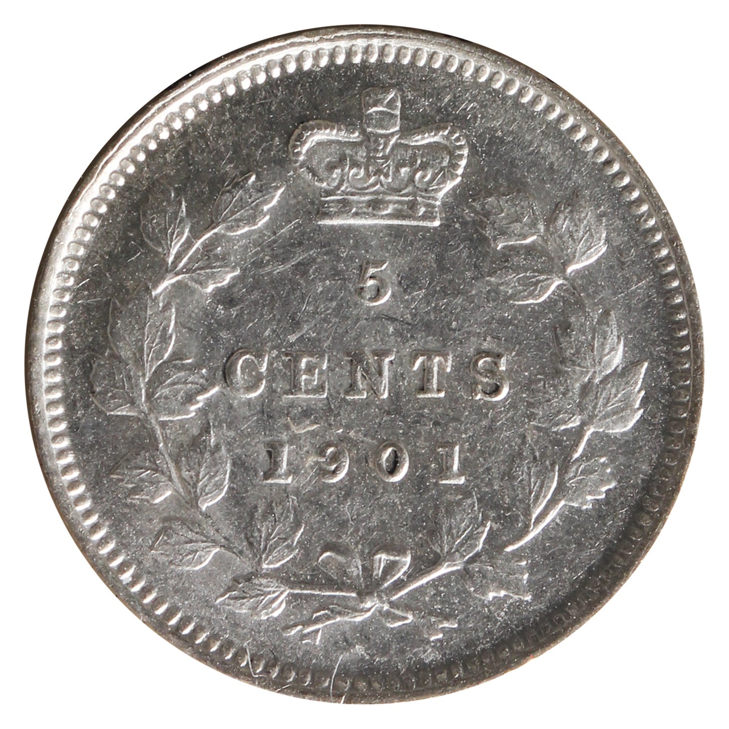 1901 Canada 5-cents ICCS Certified MS60