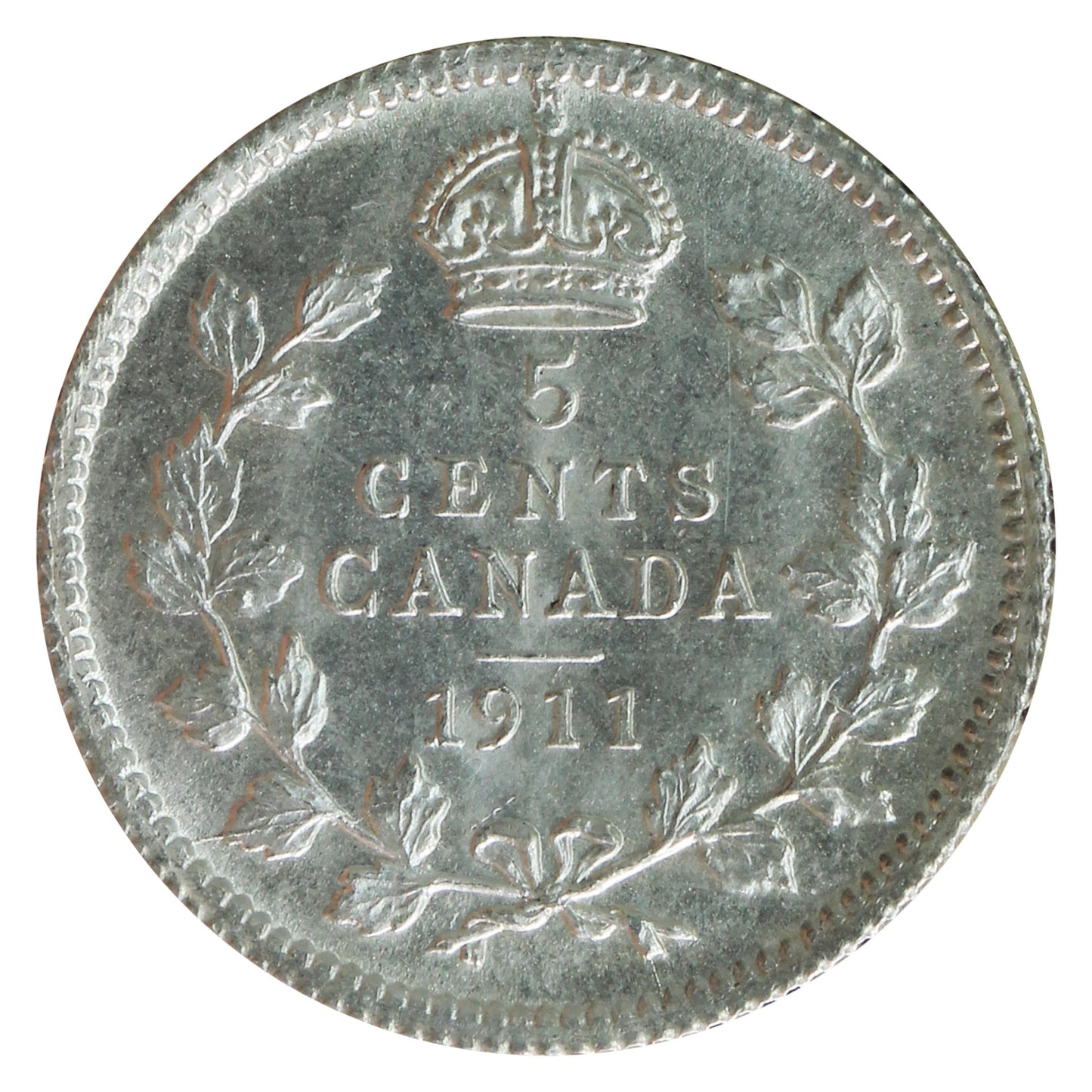 1911 Canada 5-cents ICCS Certified MS64 (XVR 299)