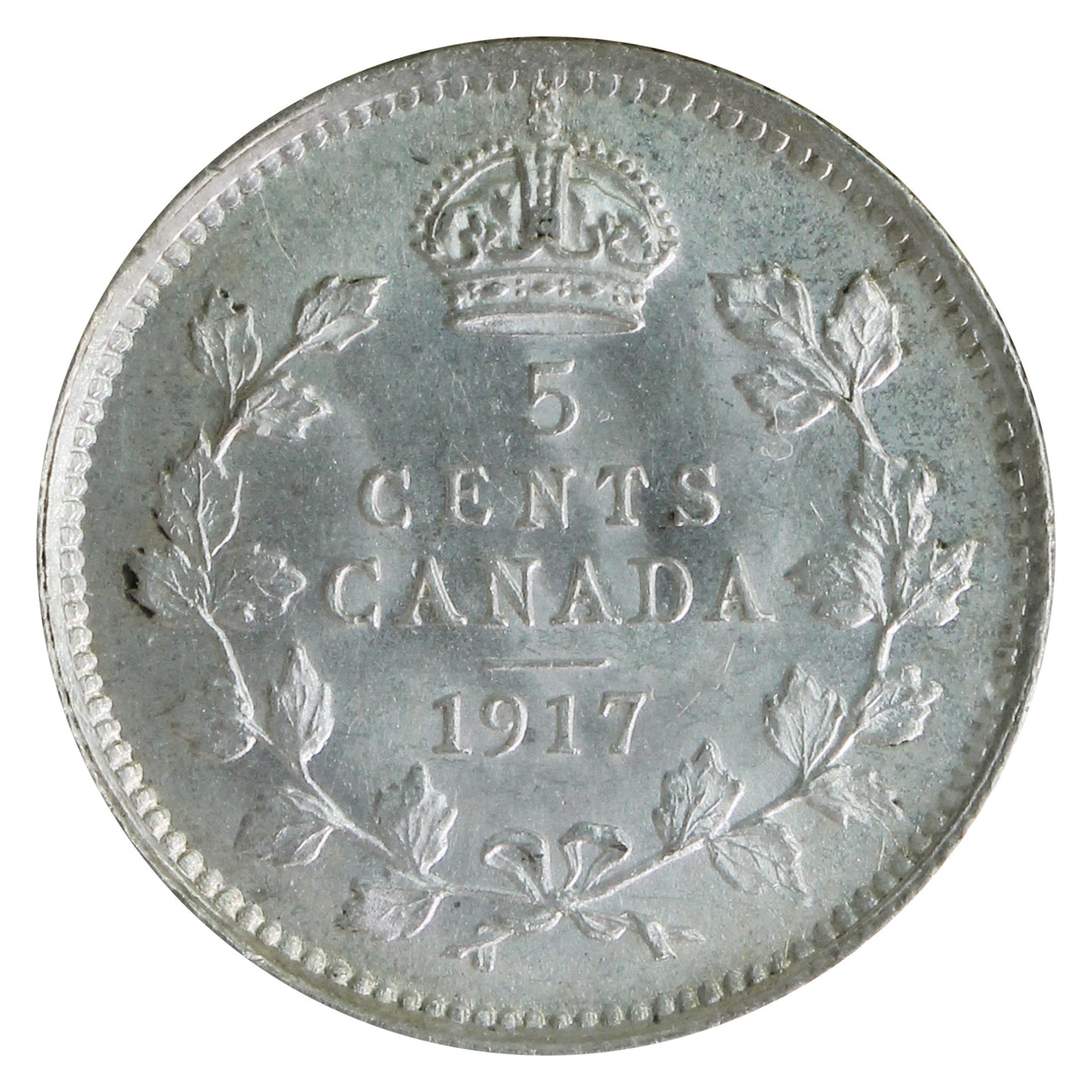 1917 Canada 5-cents ICCS Certified MS64 (XHT 259)