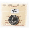 1922 Near Rim Canada 5-cents ICCS Certified MS-64 (XHT 267)