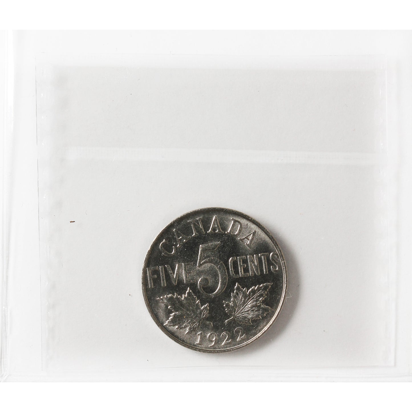 1922 Near Rim Canada 5-cents ICCS Certified MS-64 (XHT 267)