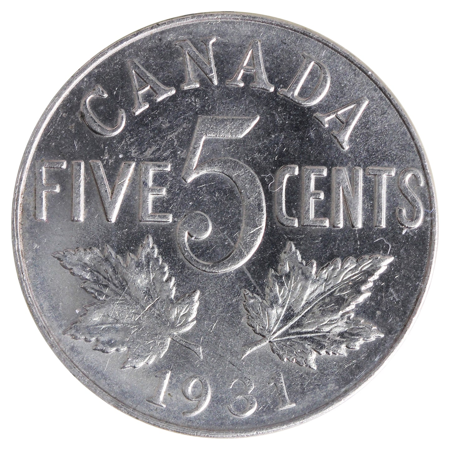 1931 Canada 5-cents ICCS Certified MS63 (XHG 315)