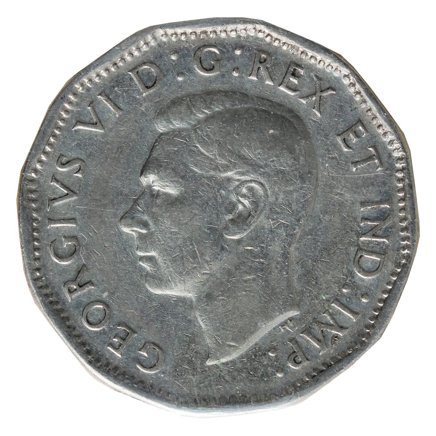 1947 Dot Canada 5-cents ICCS Certified F12