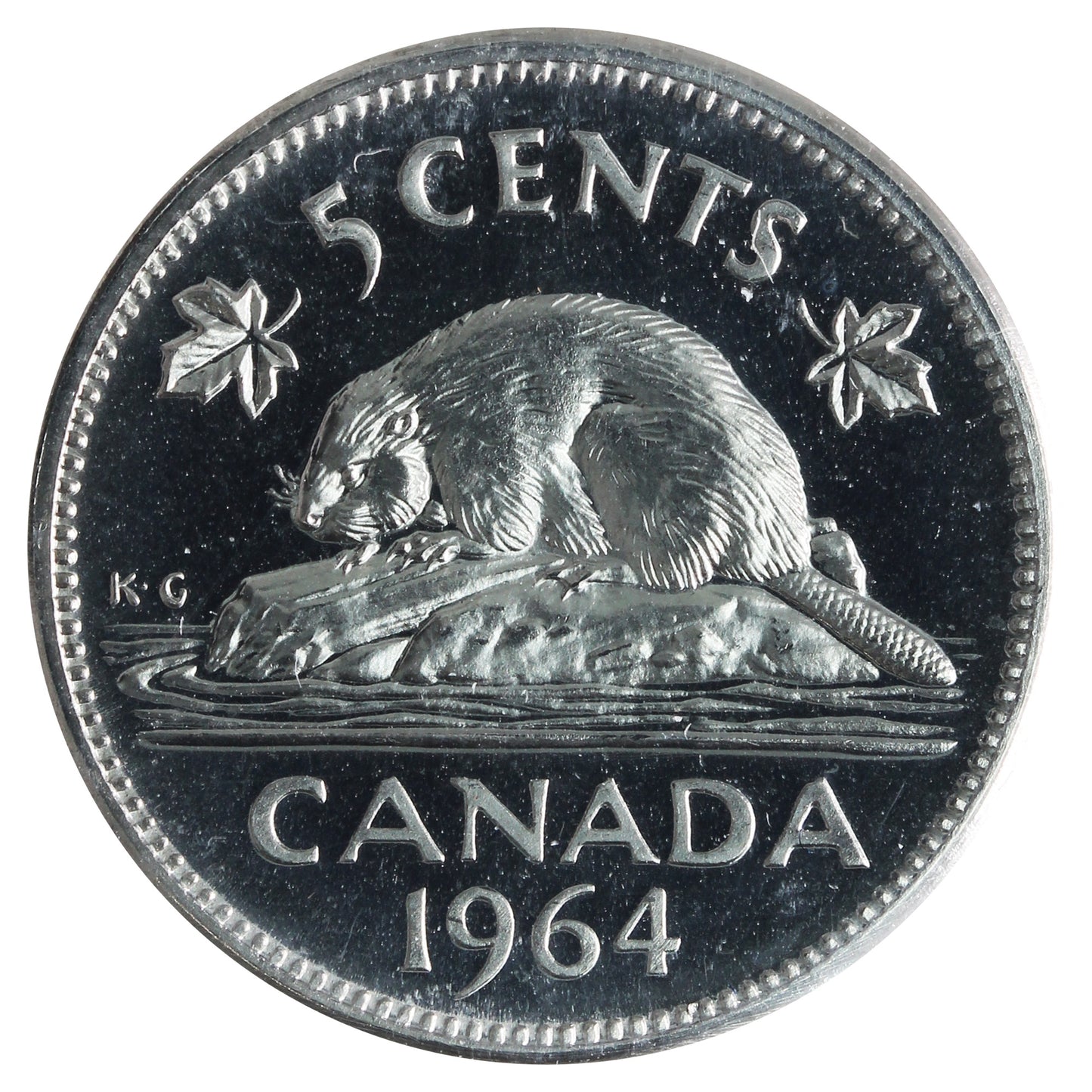 1964 Canada 5-cents ICCS Certified PL-66 Ultra Heavy Cameo