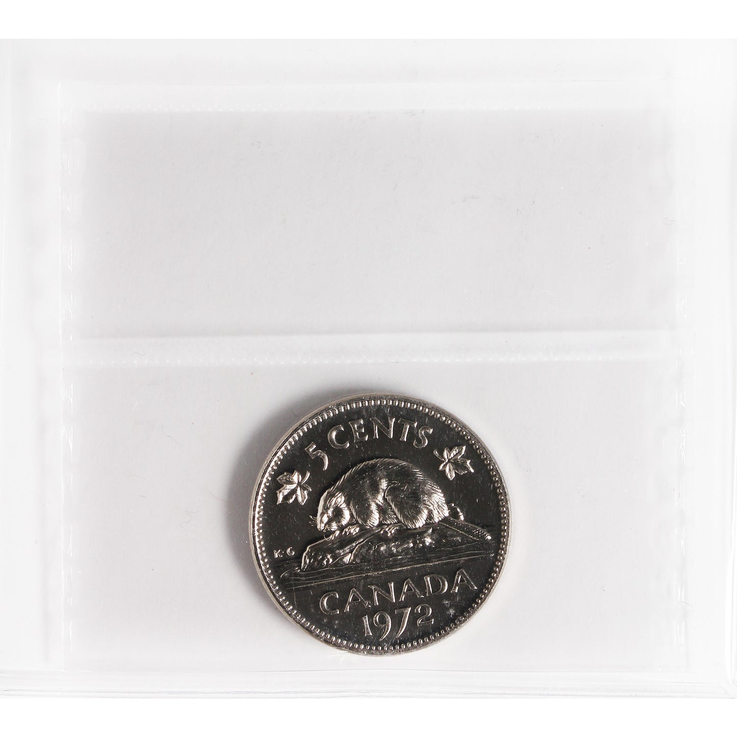 1972 Canada 5-cents ICCS Certified SP65 Ultra Heavy Cameo