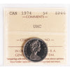 1974 Canada 5-cents ICCS Certified SP66 Ultra Heavy Cameo