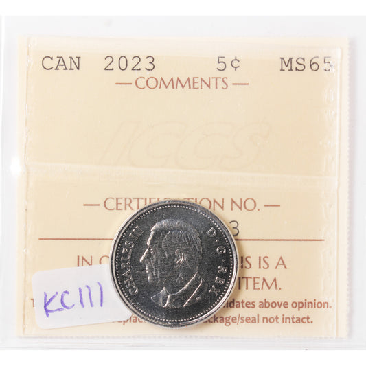 2023 KCIII Canada 5-cents ICCS Certified MS-65