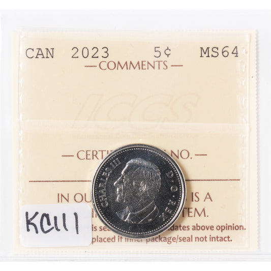 2023 KCIII Canada 5-cents ICCS Certified MS-64