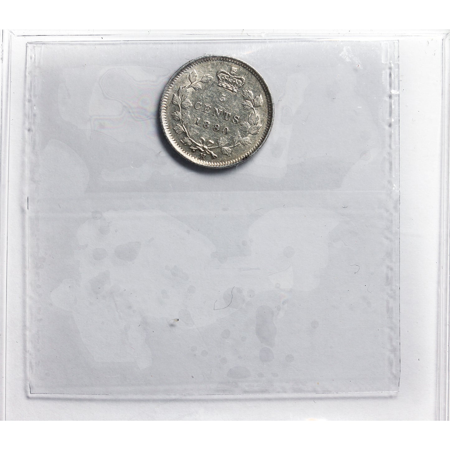 1880H Obv. 2 Canada 5-cents ICCS Certified EF40