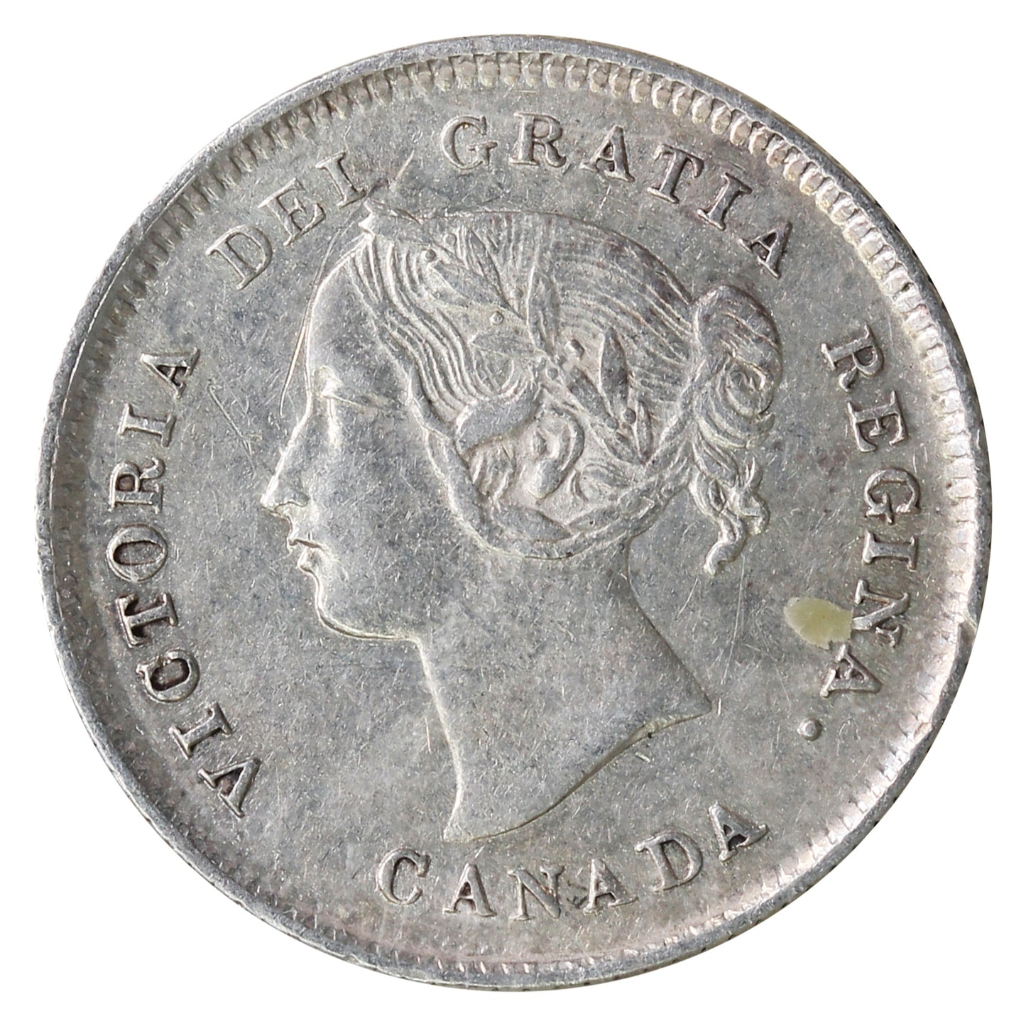 1880H Obv. 2 Canada 5-cents ICCS Certified EF40