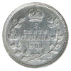 1908 Large 8 Canada 5-cents ICCS Certified AU50