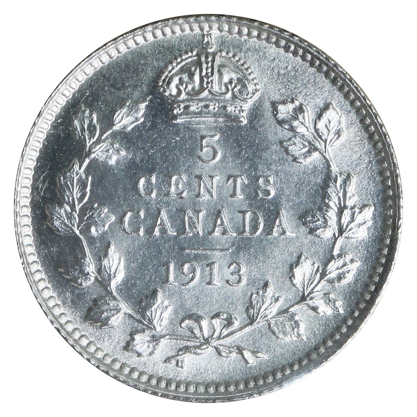 1913 Canada 5-cents ICCS Certified MS65 (XHT 392)