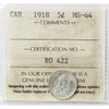 1918 Canada 5-cents ICCS Certified MS64