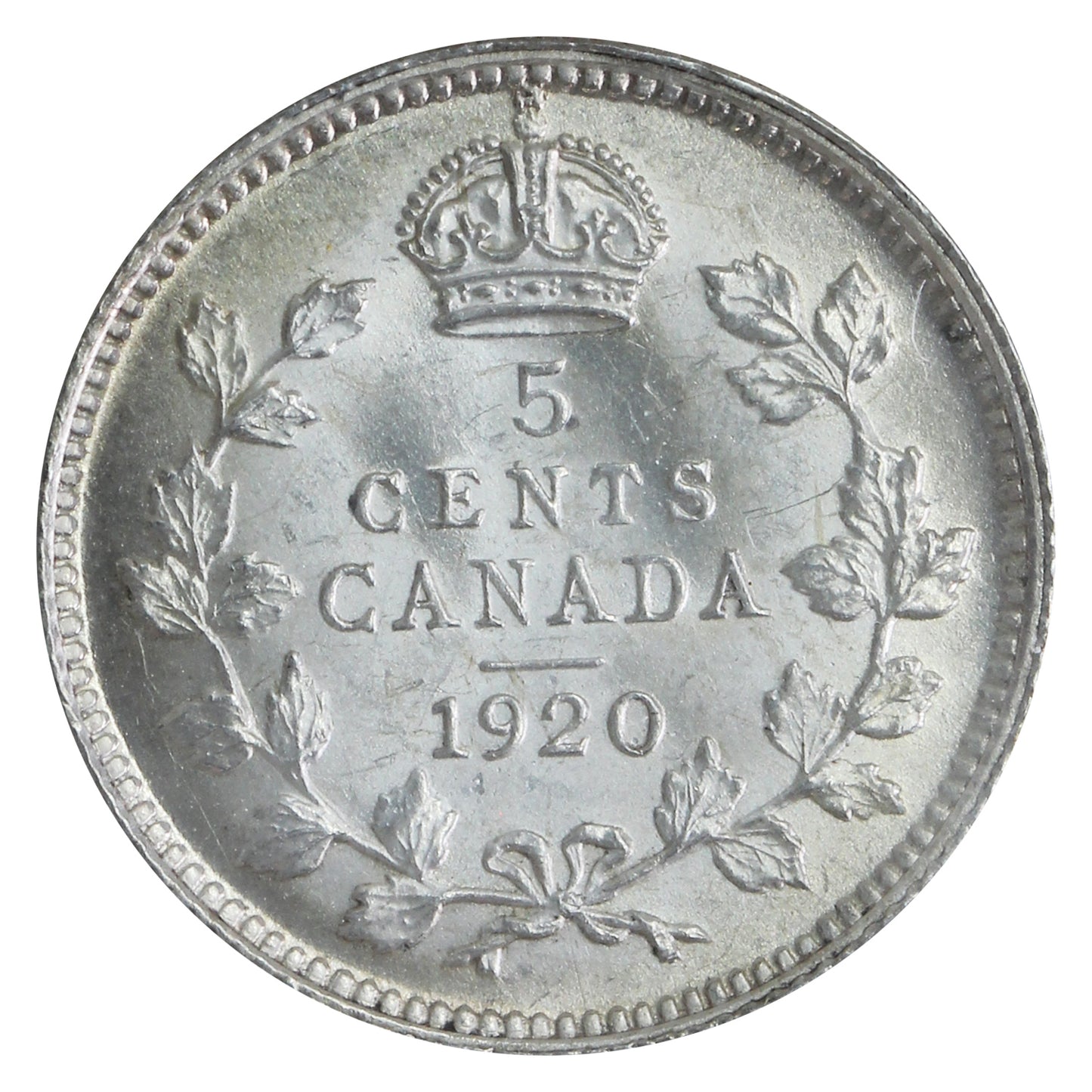 1920 Canada 5-cents ICCS Certified MS65 (XHI 400)