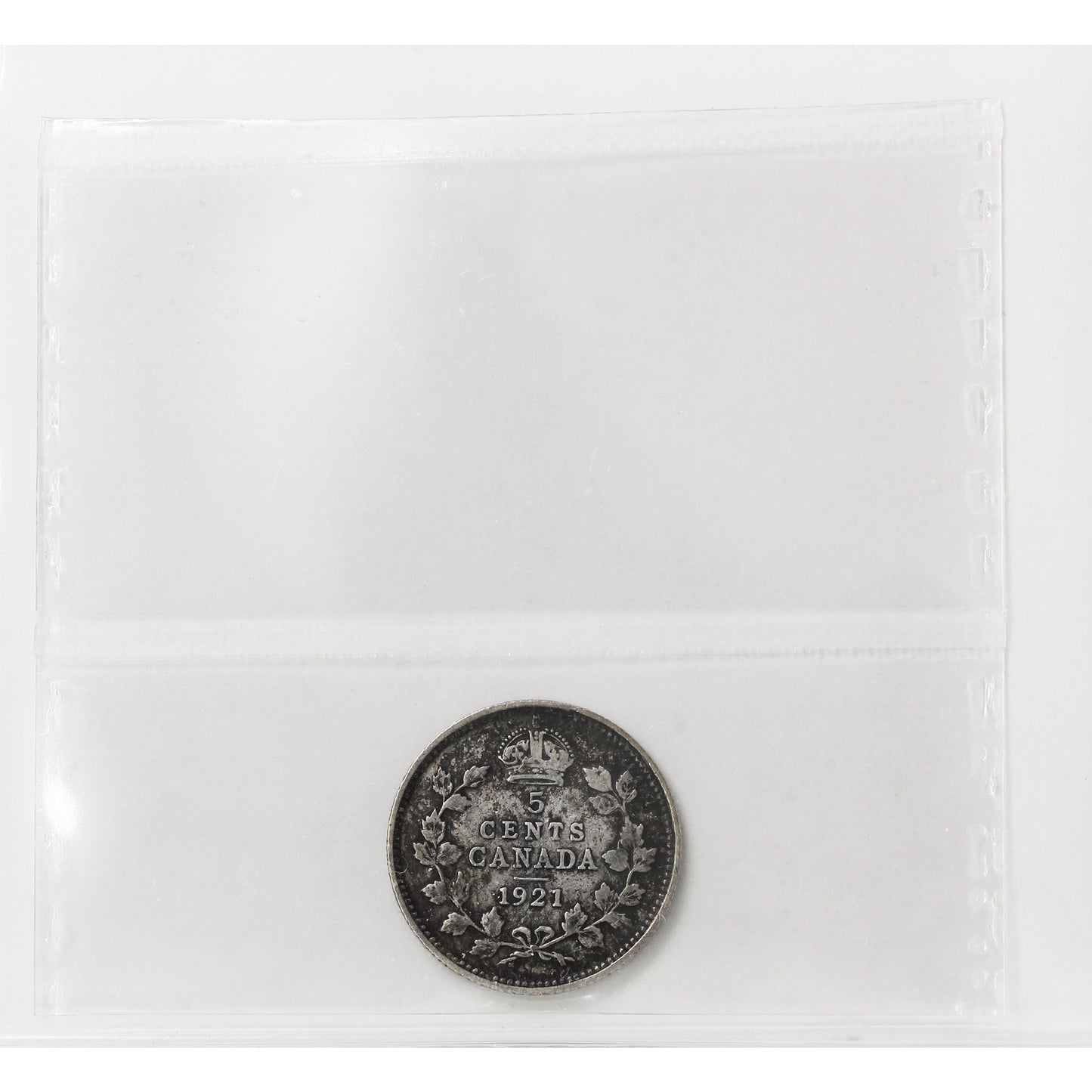 1921 Canada 5-cents ICCS Certified F15 (XHI 405) RARE
