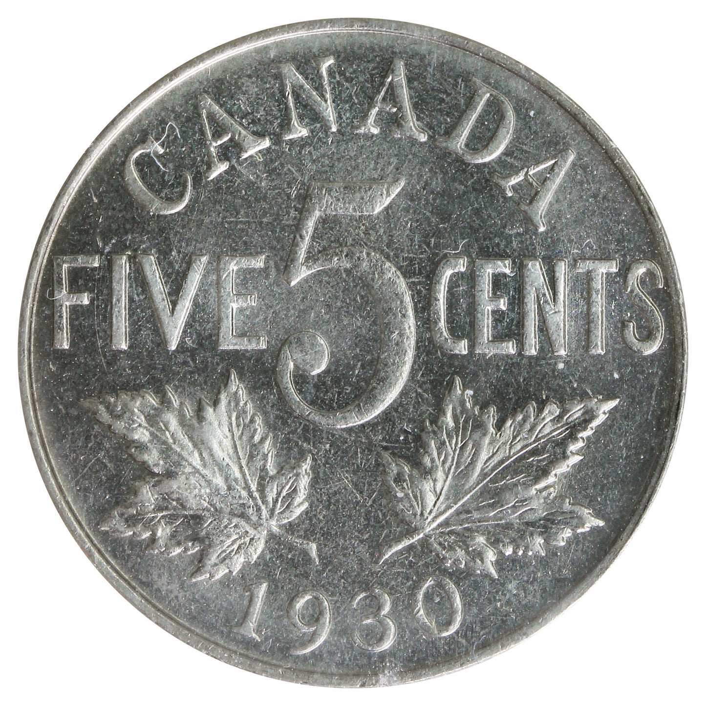 1930 Canada 5-cents ICCS Certified MS63 (XHI 407)