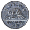 1951 High Relief Canada 5-cents ICCS Certified VF-20