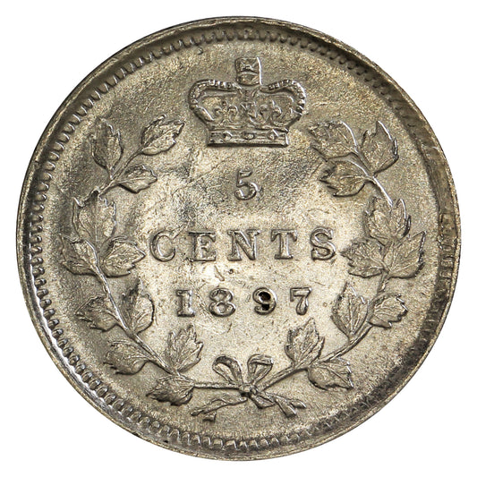 1897 Canada 5-cents Uncirculated (MS60) $