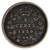 1870 Narrow Rim, 7/7 Canada 5-cents VF-EF (VF30) $
