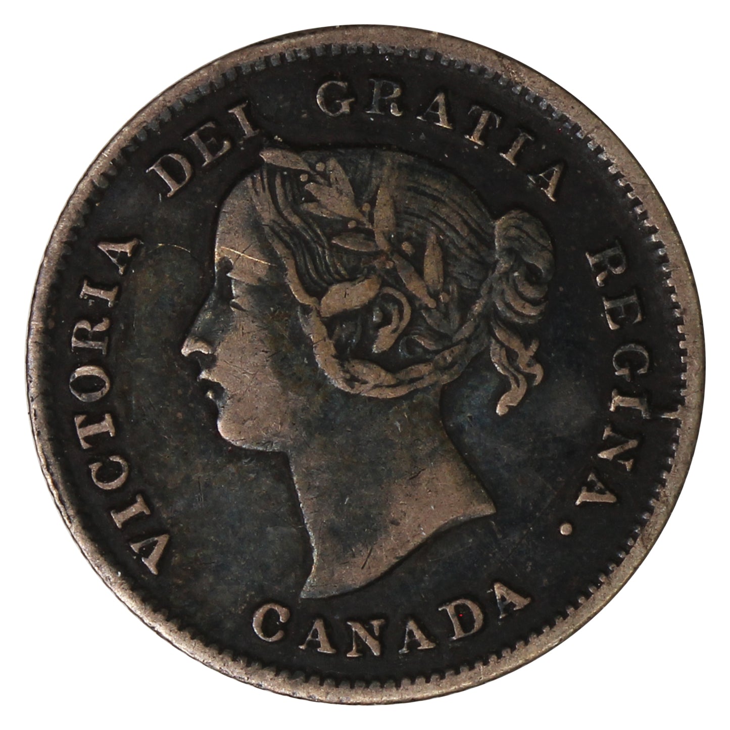 1870 Narrow Rim, 7/7 Canada 5-cents VF-EF (VF30) $