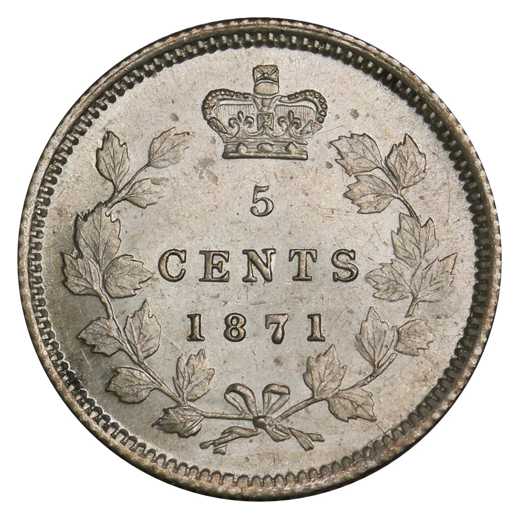 1871 Canada 5-cents UNC+ (MS62) $