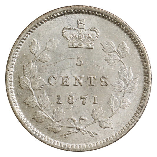 1871 Canada 5-cents Uncirculated (MS60) $