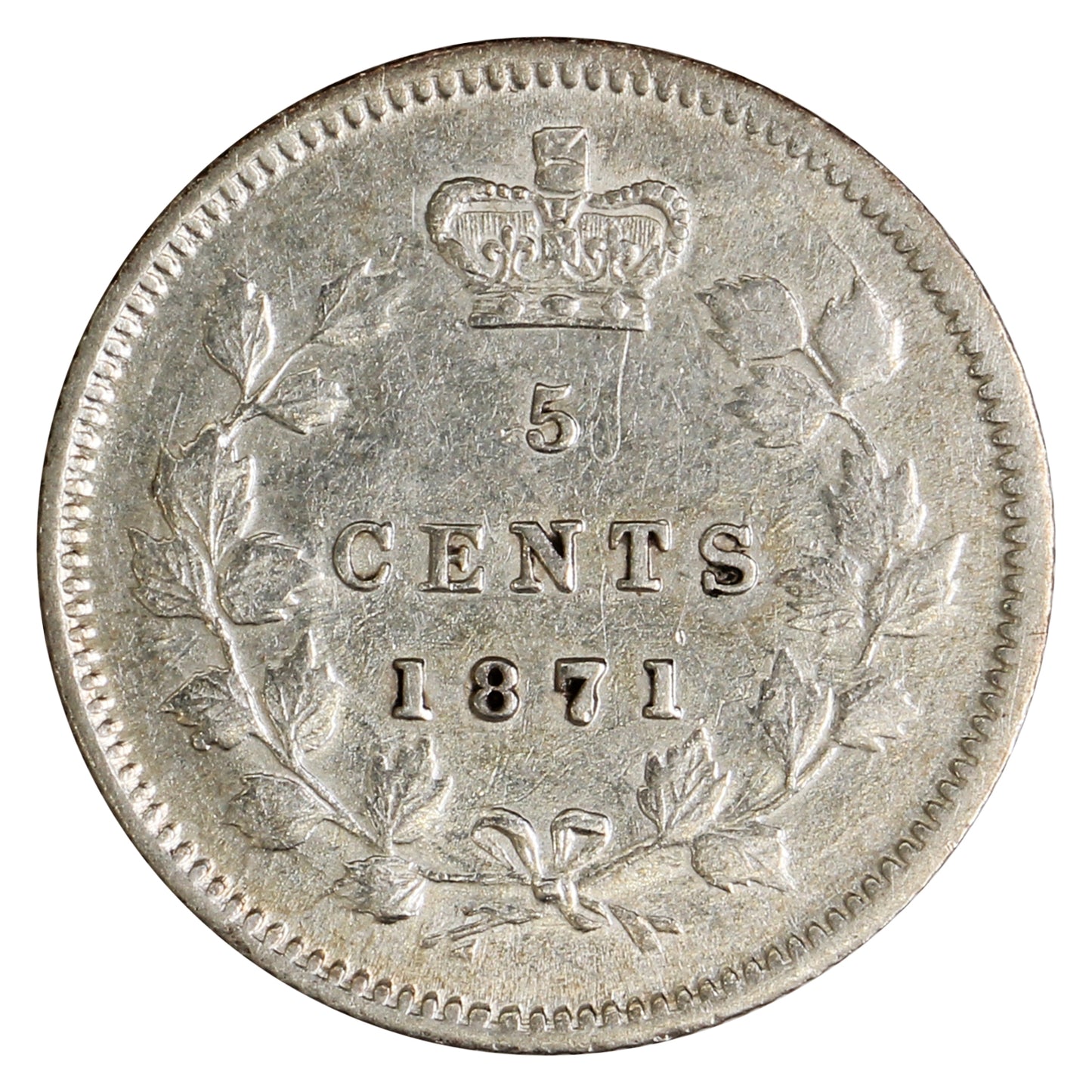1871 Canada 5-cents EF-AU (EF45) $