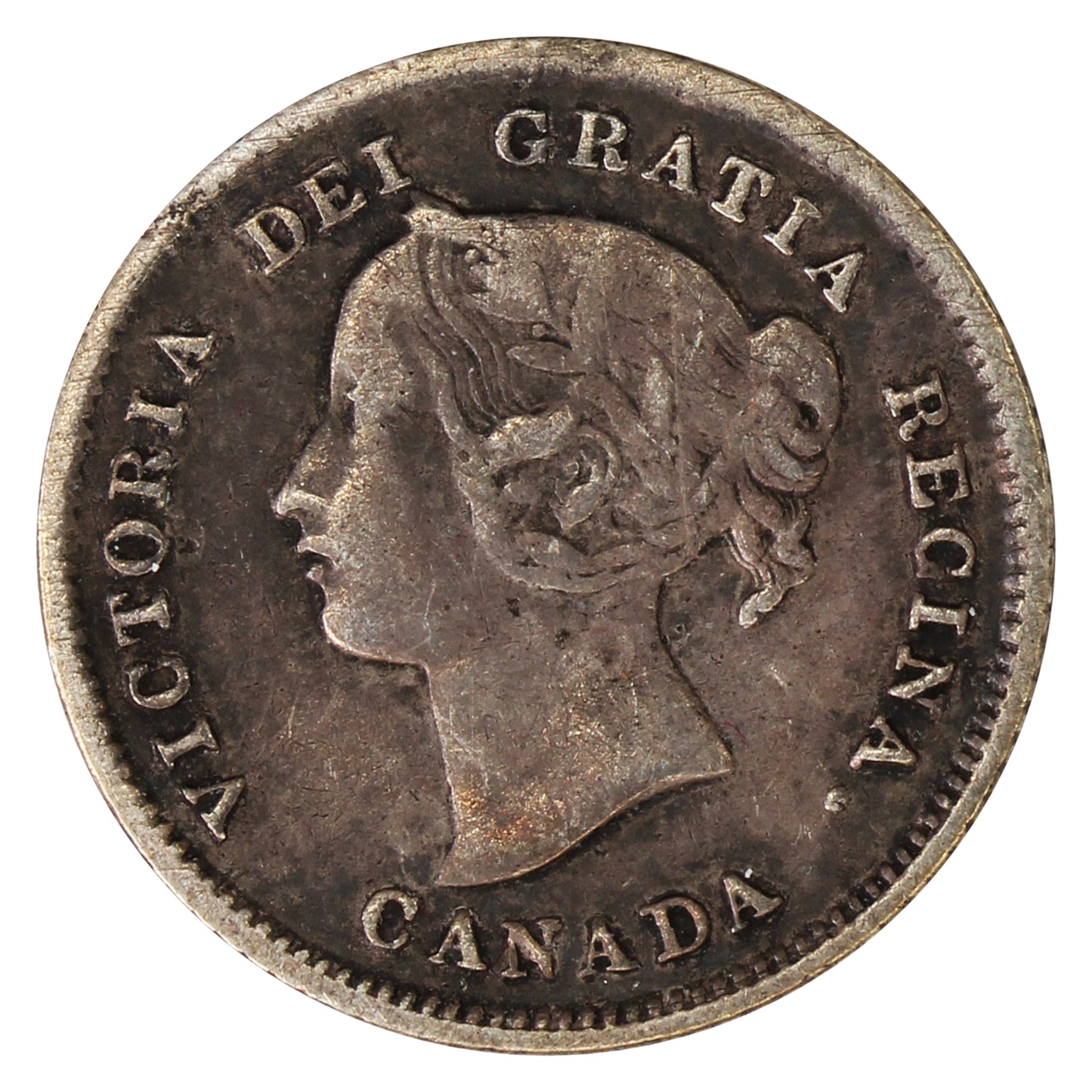 1875H Large Date Canada 5-cents Very Fine (VF20) $