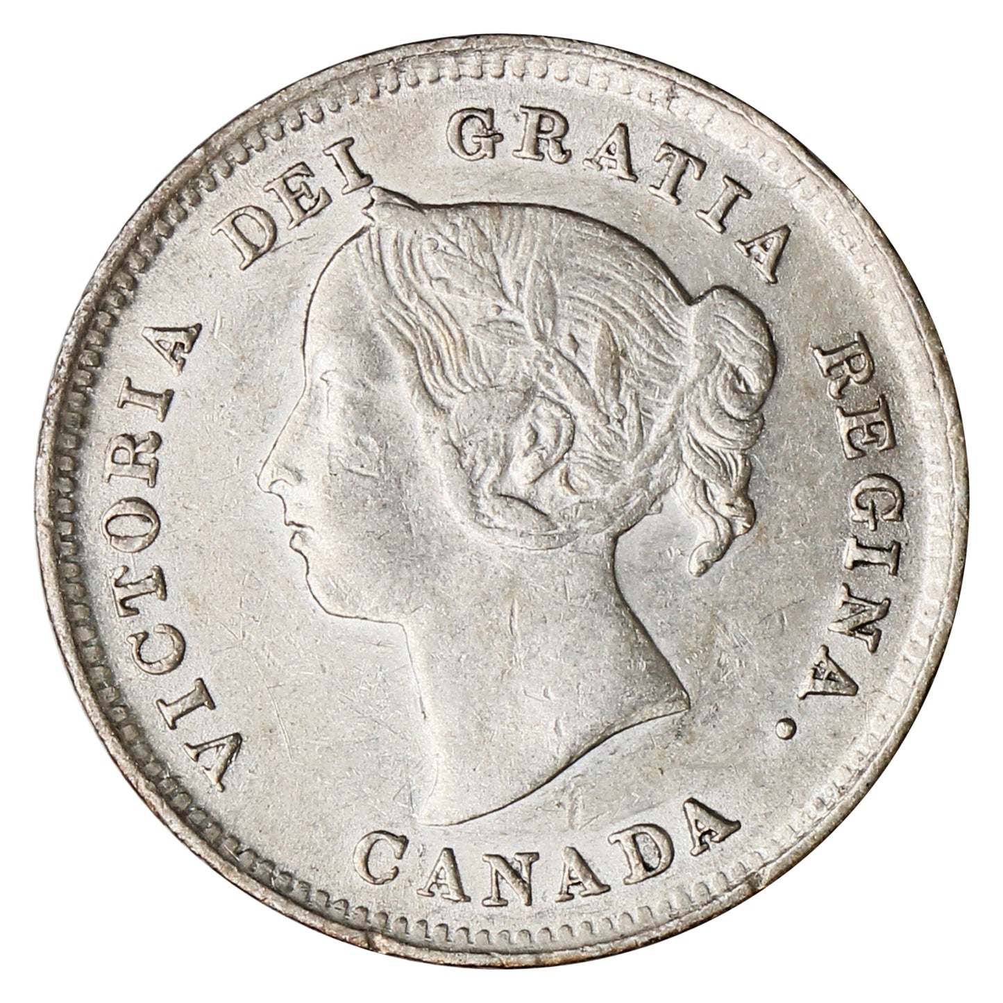 1889 Canada 5-cents Almost Uncirculated (AU50) $