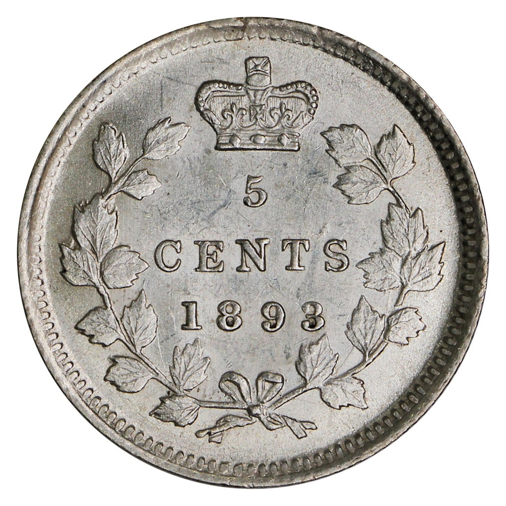 1893 Canada 5-cents Uncirculated (MS60) $