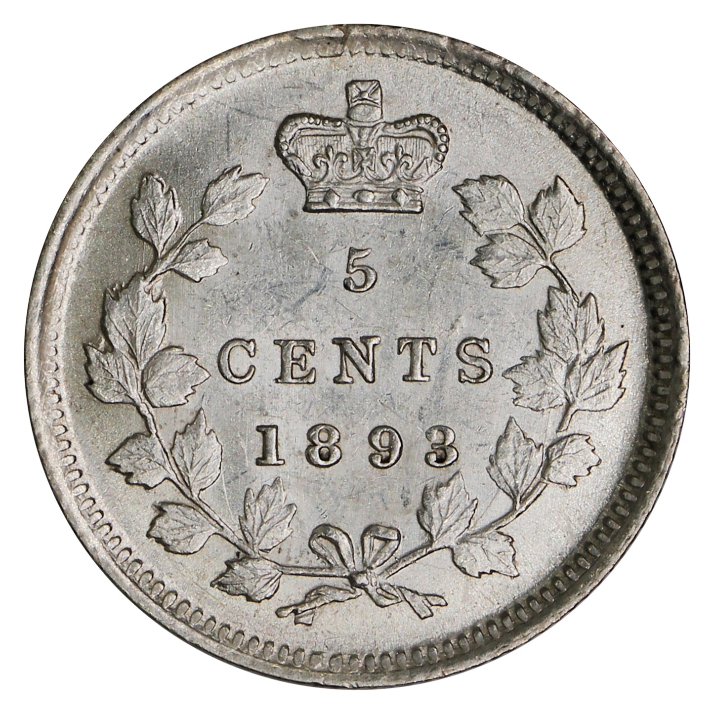 1893 Canada 5-cents Uncirculated (MS60) $