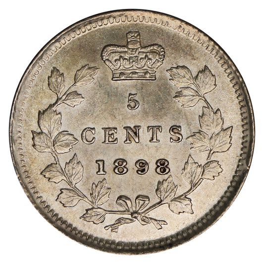 1898 Canada 5-cents UNC+ (MS62) $