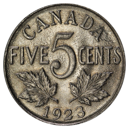 1923 Canada 5-cents Brilliant Uncirculated (MS63) $