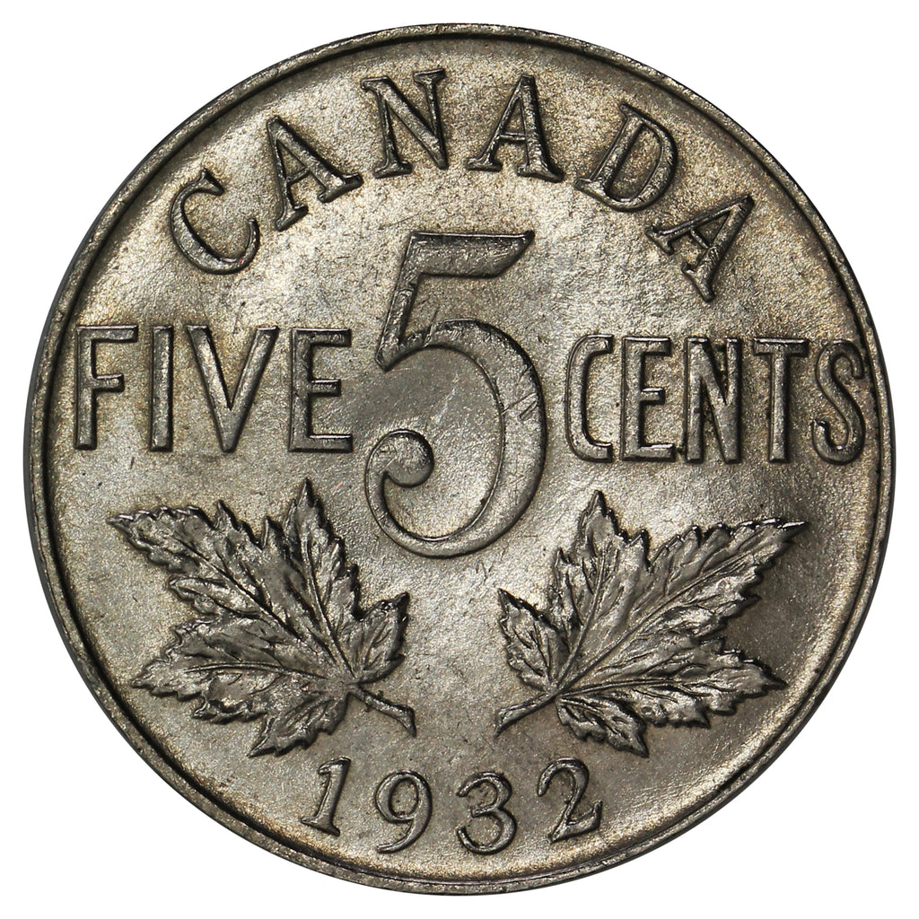 1932 Canada 5-cents Brilliant Uncirculated (MS63) $