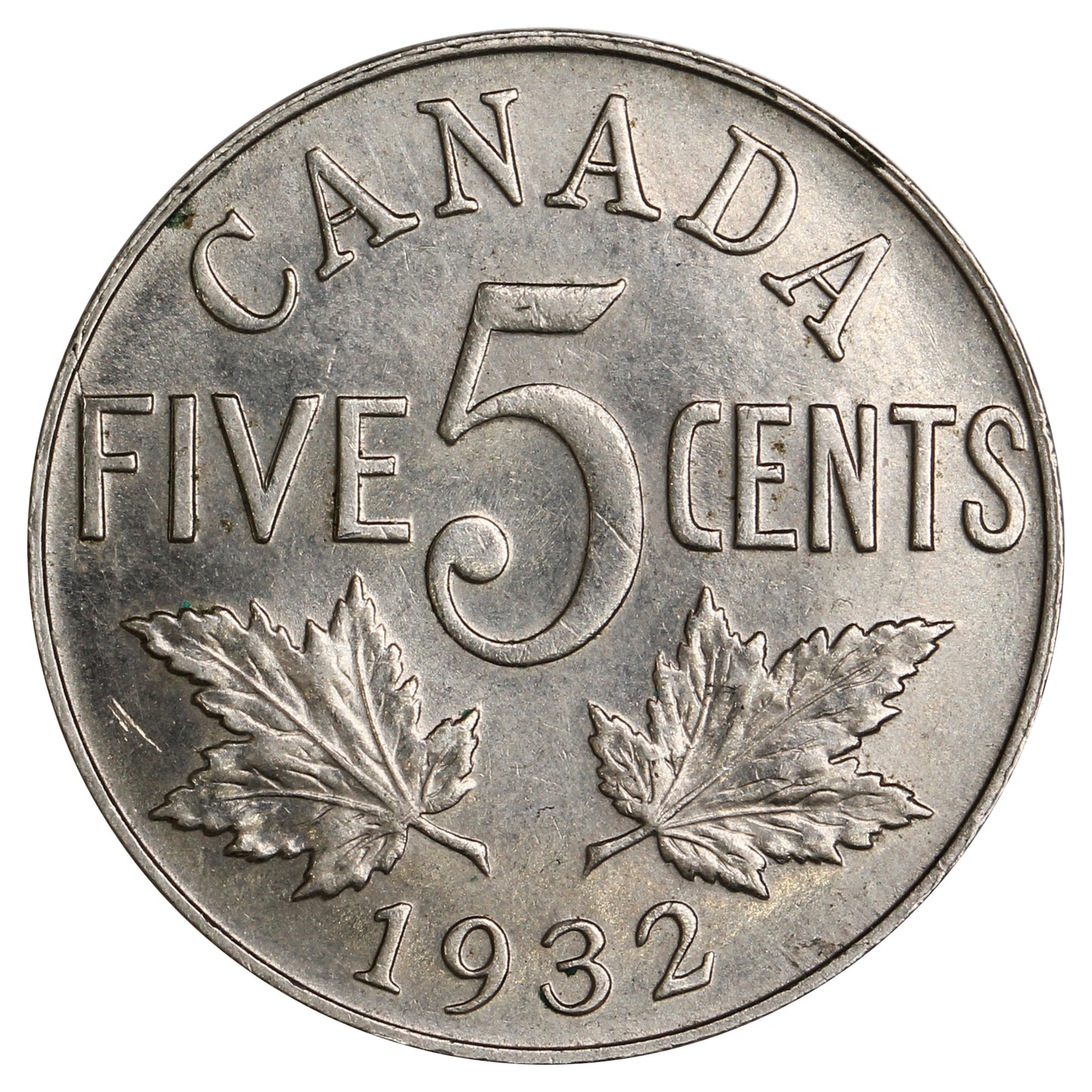 1932 Canada 5-cents Uncirculated (MS60) $