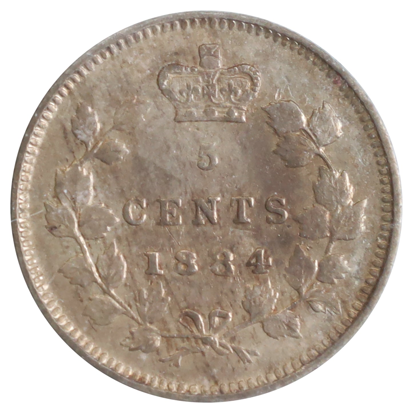 1884 Far 4 Canada 5-cents ICCS Certified EF40