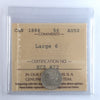 1886 Large 6 Canada 5-cents ICCS Certified AU50