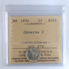 1892 Obv. 2 Canada 5-cents ICCS Certified AU55