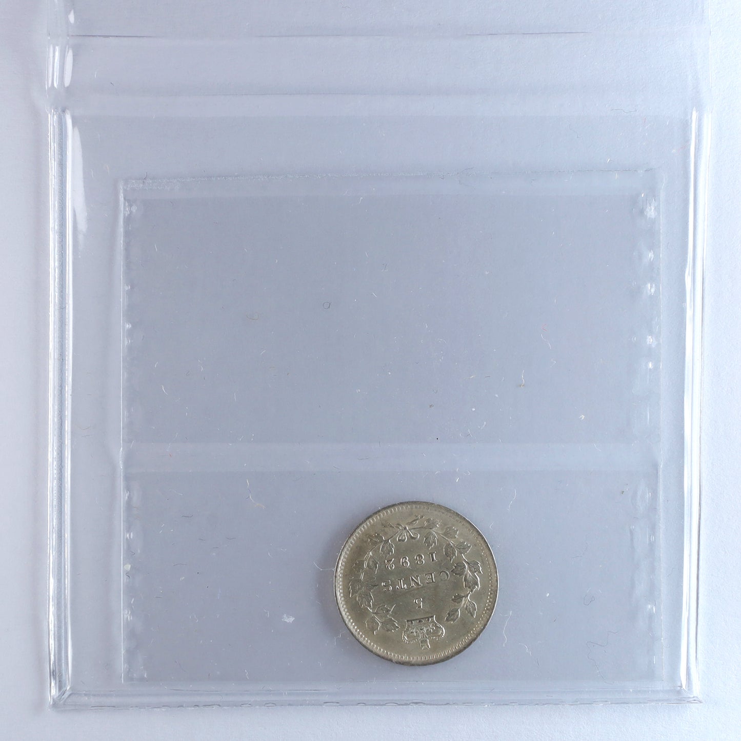 1892 Obv. 2 Canada 5-cents ICCS Certified AU55