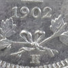 1902H Large H Canada 5-cents ICCS Certified AU58