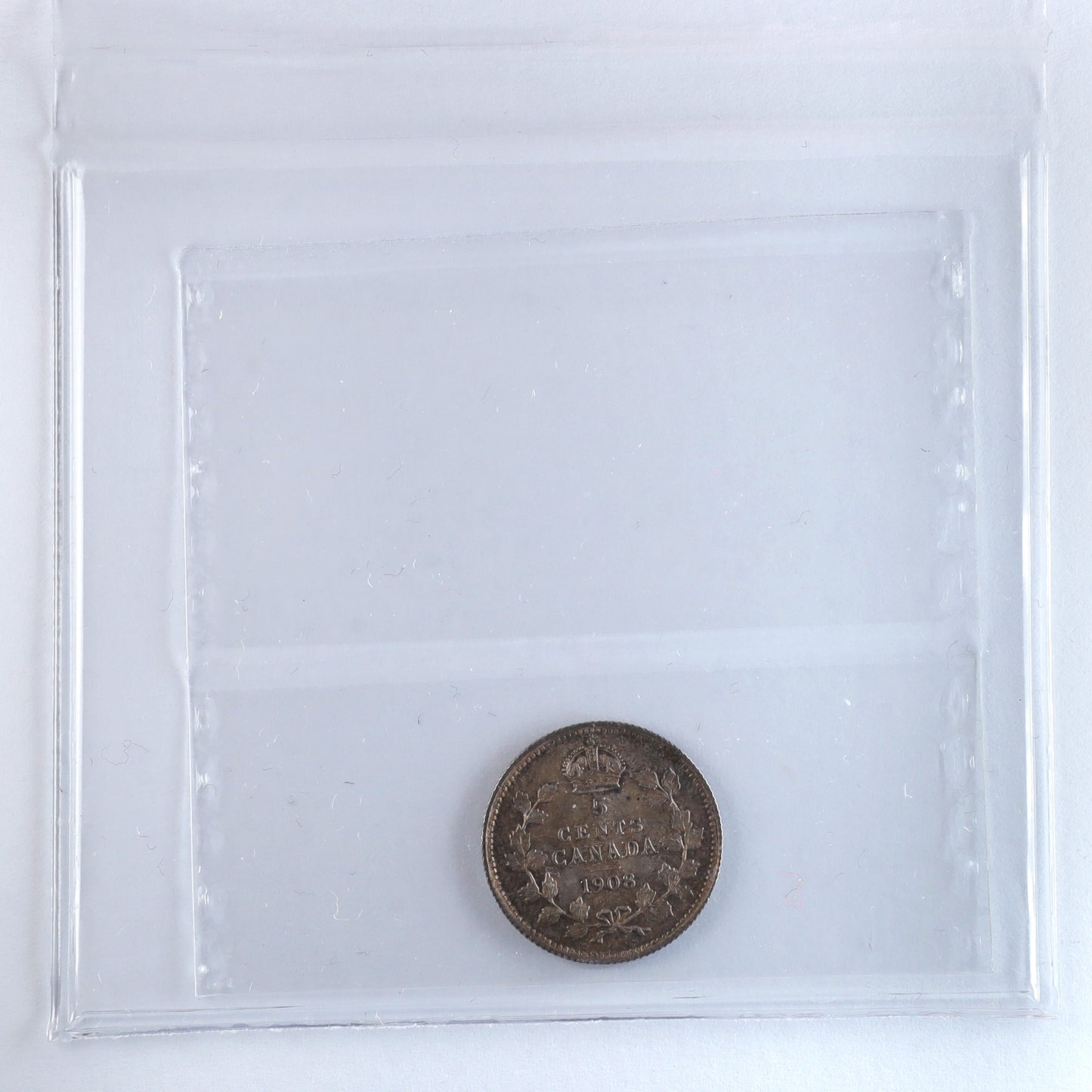 1908 Small 8 Canada 5-cents ICCS Certified MS64 (XCZ 889)