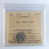 1909 Round Leaves, Bow Tie Canada 5-cents ICCS Certified MS63 (XHT 255)