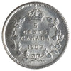 1909 Round Leaves, Bow Tie Canada 5-cents ICCS Certified MS63 (XHT 255)