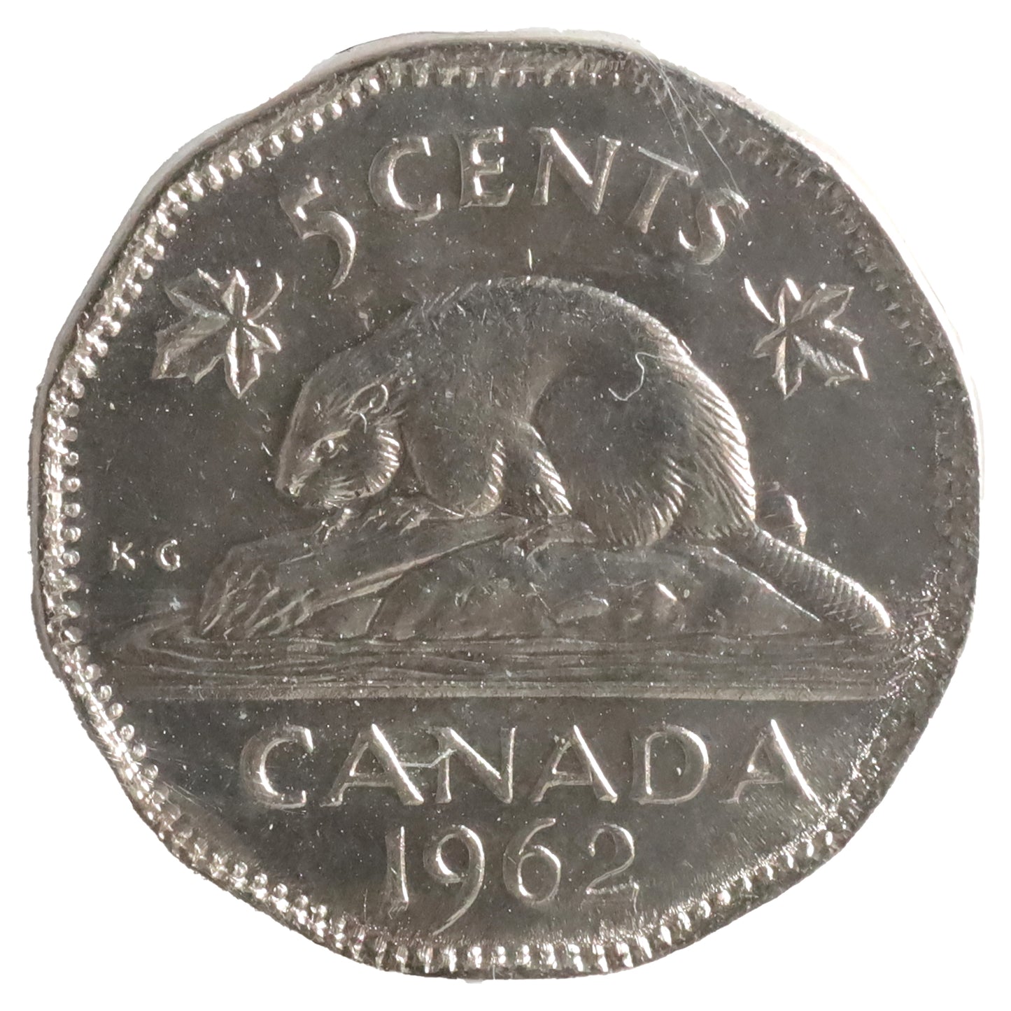 1962 Double 1962 Canada 5-cents ICCS Certified MS64