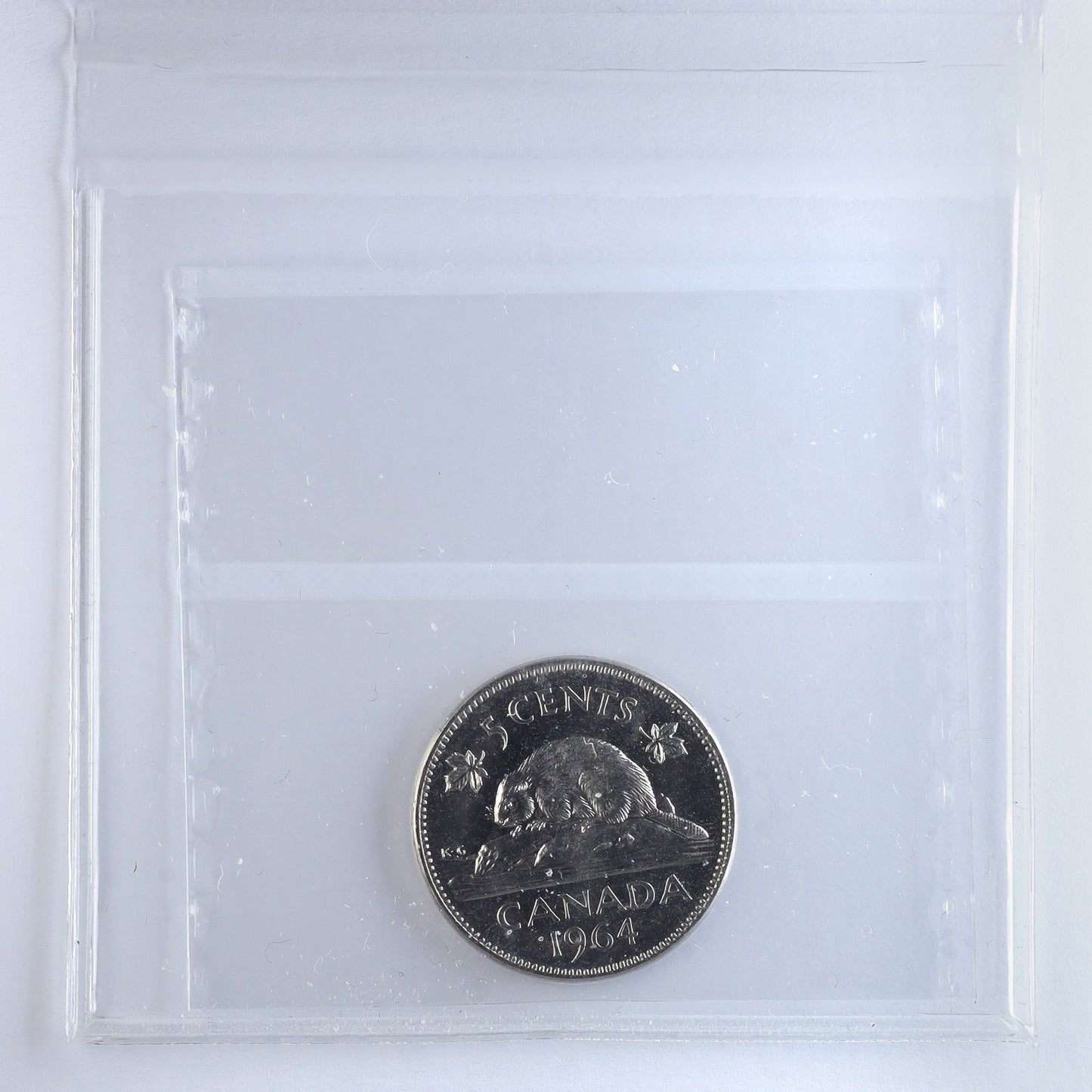 1964 Extra Waterline Canada 5-cents ICCS Certified MS64