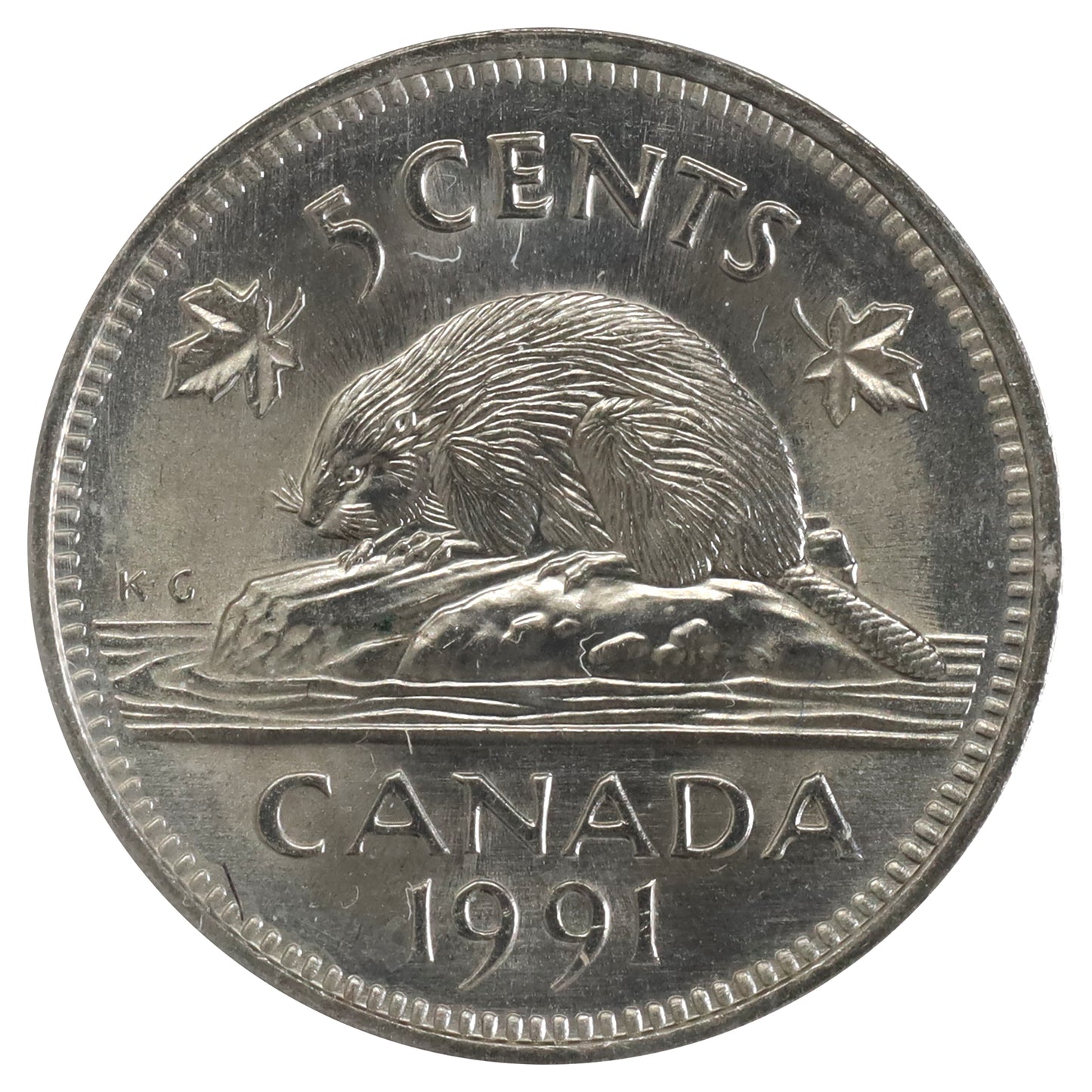 1991 Canada 5-cents ICCS Certified MS64