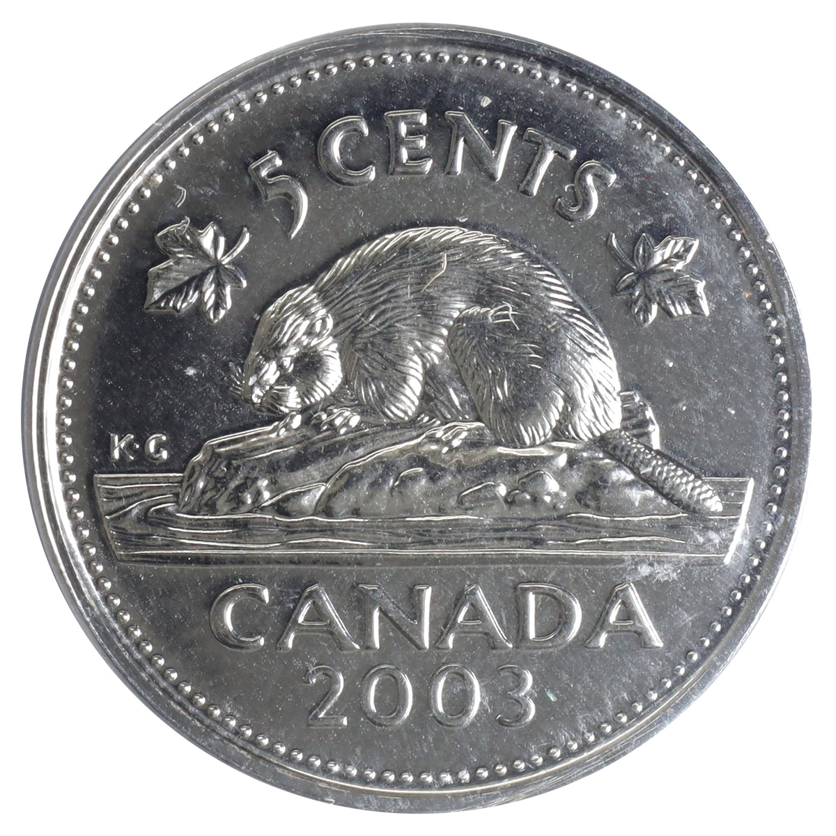 2003WP New Effigy Canada 5-cents ICCS Certified MS65 NBU