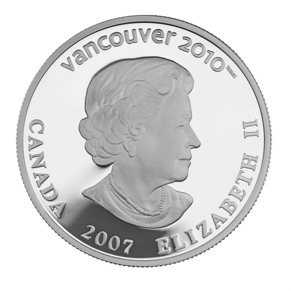 2007 Canada $25 Ice Hockey Olympic Sterling Silver Hologram